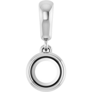 14K White Gold 5.2 mm Round Charm/Pendant Mounting – image 2