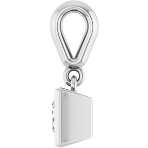 Sterling Silver 4.5x4.5 mm Square Charm/Pendant Mounting – image 5