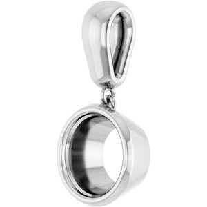 Sterling Silver 9 mm Round Charm/Pendant Mounting – image 4