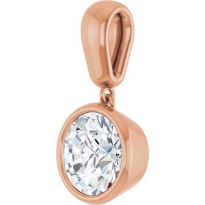 14K Rose Gold 9 mm Round Charm/Pendant Mounting – image 3