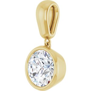 10K Yellow Gold 9 mm Round Charm/Pendant Mounting – image 3