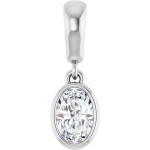 Continuum Sterling Silver 6x4 mm Oval Charm/Pendant Mounting