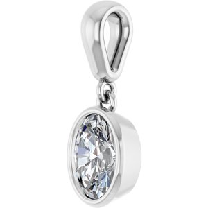 Sterling Silver 7x5 mm Oval Charm/Pendant Mounting – image 3