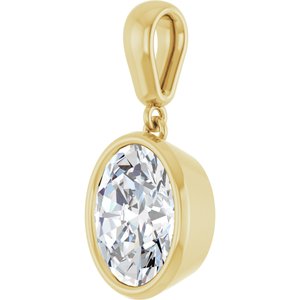 10K Yellow Gold 10x8 mm Oval Charm/Pendant Mounting – image 3