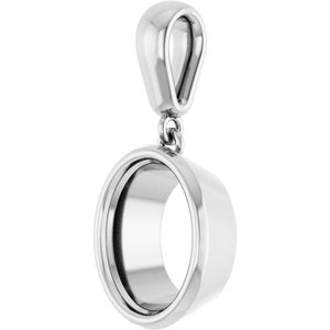 Continuum Sterling Silver 10x8 mm Oval Charm/Pendant Mounting – image 4