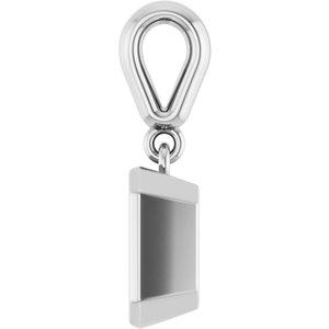 Platinum 7x5 mm Emerald Charm/Pendant Mounting – image 6