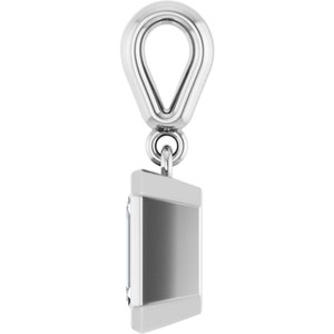 10K White Gold 7x5 mm Emerald Charm/Pendant Mounting – image 5