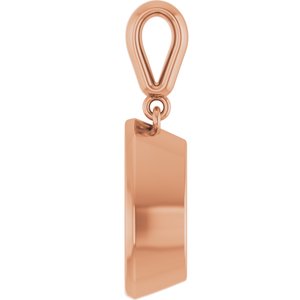 10K Rose Gold 12x8 mm Pear Charm/Pendant Mounting – image 6