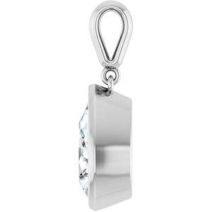14K White Gold 12x8 mm Pear Charm/Pendant Mounting – image 5