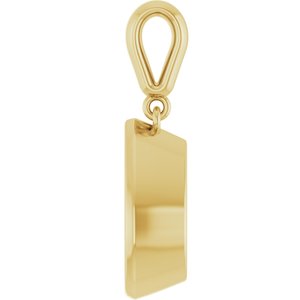 10K Yellow Gold 12x8 mm Pear Charm/Pendant Mounting – image 6