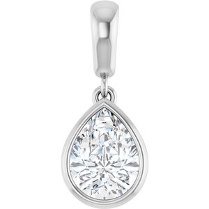 Continuum Sterling Silver 8x6 mm Pear Charm/Pendant Mounting