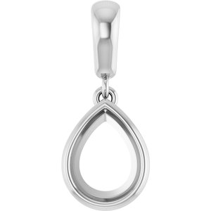 Continuum Sterling Silver 8x6 mm Pear Charm/Pendant Mounting – image 2