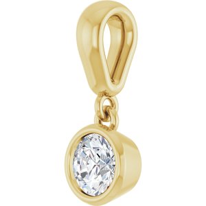 10K Yellow Gold 4.4 mm Round Charm/Pendant Mounting – image 3