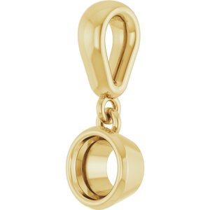 14K Yellow Gold 4.4 mm Round Charm/Pendant Mounting – image 4