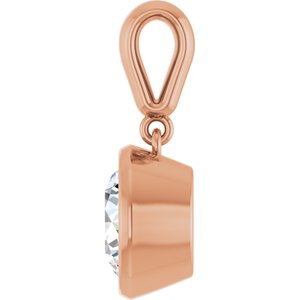 10K Rose Gold 8 mm Round Charm/Pendant Mounting – image 5