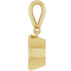 18K Yellow Gold 8 mm Round Charm/Pendant Mounting – image 6