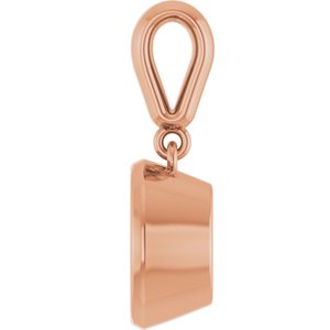 18K Rose Gold 8 mm Round Charm/Pendant Mounting – image 6