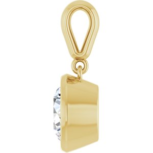 10K Yellow Gold 8 mm Round Charm/Pendant Mounting – image 5