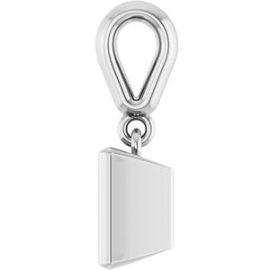 Sterling Silver 5.5x5.5 mm Square Charm/Pendant Mounting – image 6