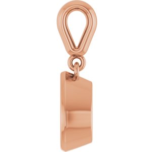 10K Rose Gold 8x6 mm Pear Charm/Pendant Mounting – image 6