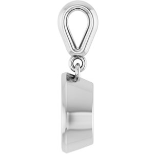 18K White Gold 8x6 mm Pear Charm/Pendant Mounting – image 6