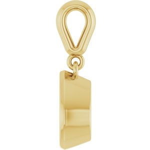 18K Yellow Gold 8x6 mm Pear Charm/Pendant Mounting – image 6