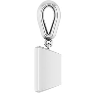 Platinum 9x9 mm Square Charm/Pendant Mounting – image 6