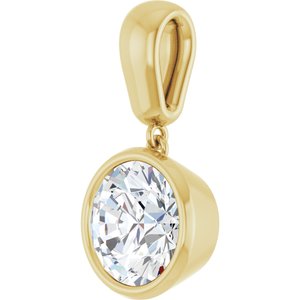 10K Yellow Gold 9.4 mm Round Charm/Pendant Mounting – image 3