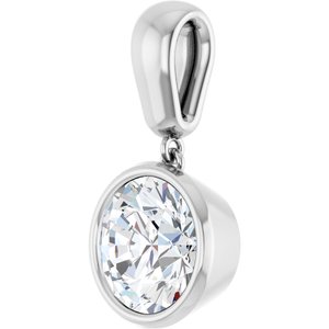 Sterling Silver 9.4 mm Round Charm/Pendant Mounting – image 3