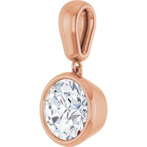 14K Rose Gold 9.4 mm Round Charm/Pendant Mounting – image 3
