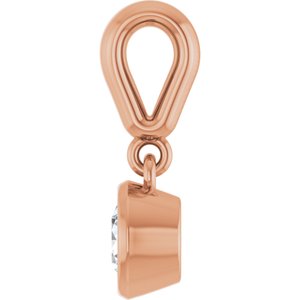 10K Rose Gold 4.4 mm Round Charm/Pendant Mounting – image 5