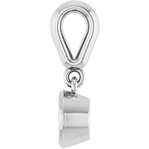 Sterling Silver 4.4 mm Round Charm/Pendant Mounting – image 6