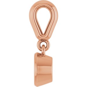 10K Rose Gold 4.4 mm Round Charm/Pendant Mounting – image 6