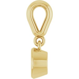 18K Yellow Gold 4.4 mm Round Charm/Pendant Mounting – image 6