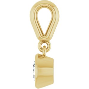 14K Yellow Gold 4.4 mm Round Charm/Pendant Mounting – image 5