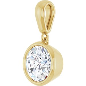 14K Yellow Gold 8 mm Round Charm/Pendant Mounting – image 3