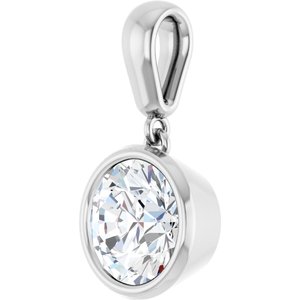 14K White Gold 8 mm Round Charm/Pendant Mounting – image 3