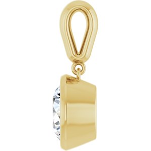 10K Yellow Gold 9.4 mm Round Charm/Pendant Mounting – image 5
