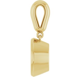 10K Yellow Gold 9.4 mm Round Charm/Pendant Mounting – image 6