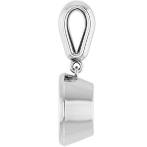 10K White Gold 9.4 mm Round Charm/Pendant Mounting – image 6