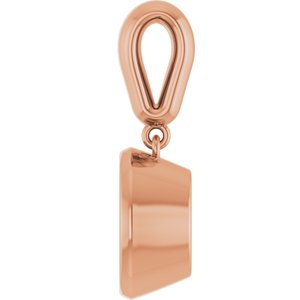 14K Rose Gold 9.4 mm Round Charm/Pendant Mounting – image 6