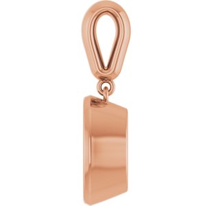 10K Rose Gold 11x9 mm Oval Charm/Pendant Mounting – image 6