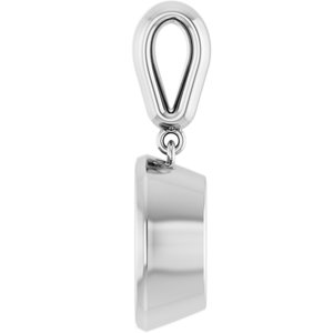 14K White Gold 11x9 mm Oval Charm/Pendant Mounting – image 6