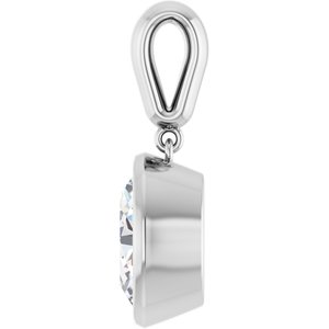 14K X1 White Gold 11x9 mm Oval Charm/Pendant Mounting – image 5