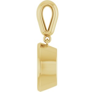 18K Yellow Gold 11x9 mm Oval Charm/Pendant Mounting – image 6