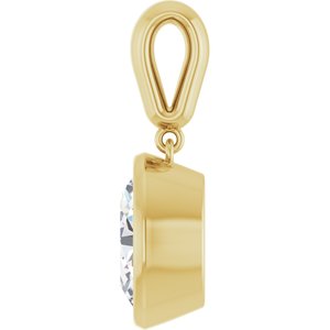 18K Yellow Gold 11x9 mm Oval Charm/Pendant Mounting – image 5