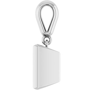 Platinum 7.5x7.5 mm Square Charm/Pendant Mounting – image 6