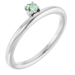 Sterling Silver Imitation Alexandrite Stackable Ring