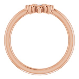 14K Rose Gold .04 CTW Natural Diamond Bee Youth Ring