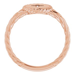 14K Rose Gold .02 CTW Natural Diamond Cross Ring